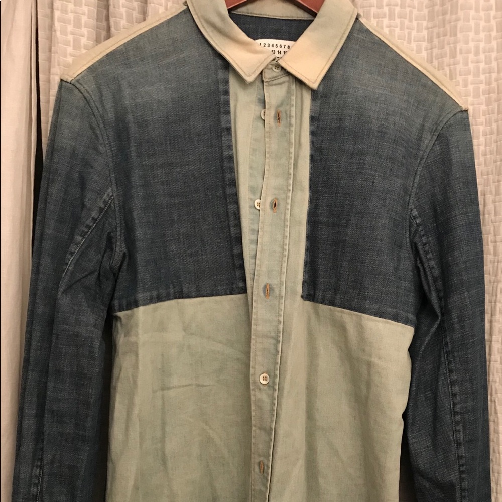 Maison Margiela two tone denim mens size 48